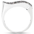 0.21 Carat Genuine Champagne Diamond .925 Sterling Silver Ring by Bids.com