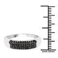0.22 Carat Genuine Black Diamond .925 Sterling Silver Ring by Bids.com