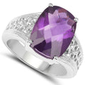 6.50 Carat Genuine Amethyst .925 Sterling Silver Ring by Bids.com
