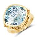 12.79 Carat Genuine Blue Topaz .925 Sterling Silver Ring by Bids.com