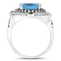 5.84 Carat Genuine Multi Stones .925 Sterling Silver Ring by Bids.com