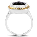 3.67 Carat Genuine Smoky Quartz and Yellow Diamond .925 Sterling Silver Ring by Bids.com