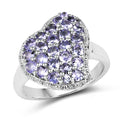 1.63 Carat Genuine Tanzanite .925 Sterling Silver Ring by Bids.com
