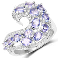 2.21 Carat Genuine Tanzanite .925 Sterling Silver Ring by Bids.com