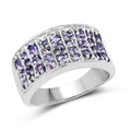 1.23 Carat Genuine Tanzanite .925 Sterling Silver Ring by Bids.com