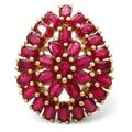 14K Yellow Gold Plated 9.30 Carat Genuine Ruby .925 Sterling Silver Ring by Bids.com