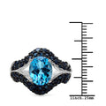 5.02 Carat Genuine Blue Topaz & Blue Sapphire .925 Sterling Silver Ring by Bids.com