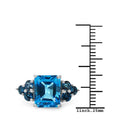 4.72 Carat Genuine Swiss Blue Topaz & London Blue Topaz .925 Sterling Silver Ring by Bids.com