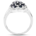 1.62 Carat Genuine Blue Sapphire .925 Sterling Silver Ring by Bids.com