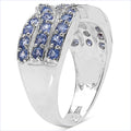 1.26 Carat Genuine Tanzanite .925 Sterling Silver Ring by Bids.com