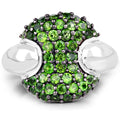1.82 Carat Genuine Chrome Diopside .925 Sterling Silver Ring by Bids.com