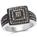 0.42 Carat Genuine Champagne Diamond .925 Sterling Silver Ring by Bids.com