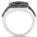 0.42 Carat Genuine Champagne Diamond .925 Sterling Silver Ring by Bids.com