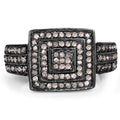 0.42 Carat Genuine Champagne Diamond .925 Sterling Silver Ring by Bids.com