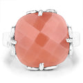 12.75 Carat Genuine Peach Moonstone .925 Sterling Silver Ring by Bids.com