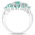 2.37 Carat Genuine Emerald .925 Sterling Silver Ring by Bids.com