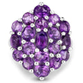 5.44 Carat Genuine Amethyst .925 Sterling Silver Ring by Bids.com