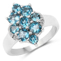 2.16 Carat Genuine London Blue Topaz .925 Sterling Silver Ring by Bids.com