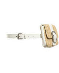 INC International Concepts Straw Belt Bag, Medium/White & Navy by Vanessa Jane
