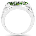 2.21 Carat Genuine Chrome Diopside .925 Sterling Silver Ring by Bids.com