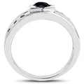 0.56 Carat Genuine Black Diamond .925 Sterling Silver Ring by Bids.com