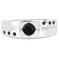 0.56 Carat Genuine Black Diamond .925 Sterling Silver Ring by Bids.com