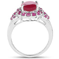 4.43 Carat Glass Filled Ruby and Ruby .925 Sterling Silver Ring by Bids.com