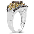 2.56 Carat Genuine Smoky Quartz & Citrine .925 Sterling Silver Ring by Bids.com
