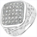 0.54 Carat Genuine White Diamond .925 Sterling Silver Ring by Bids.com