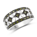 0.32 Carat Genuine Green Diamond .925 Sterling Silver Ring by Bids.com