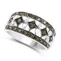 0.32 Carat Genuine Green Diamond .925 Sterling Silver Ring by Bids.com