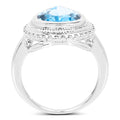 5.30 Carat Genuine Blue Topaz .925 Sterling Silver Ring by Bids.com