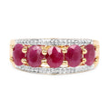 14K Yellow Gold Plated 1.90 Carat Genuine Ruby .925 Sterling Silver Ring by Bids.com