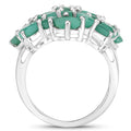 5.88 Carat Genuine Emerald .925 Sterling Silver Ring by Bids.com