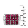 3.01 Carat Genuine Ruby & White Diamond .925 Sterling Silver Ring by Bids.com