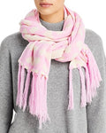 Aqua Heart Jacquard Scarf by Vanessa Jane