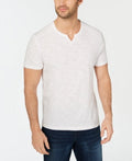 I.n.c. Mens Striped Split-Neck T-Shirt by Vanessa Jane