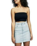 Cotton on Classic Stretch Denim Mini Skirt Brooklyn Blue by Vanessa Jane