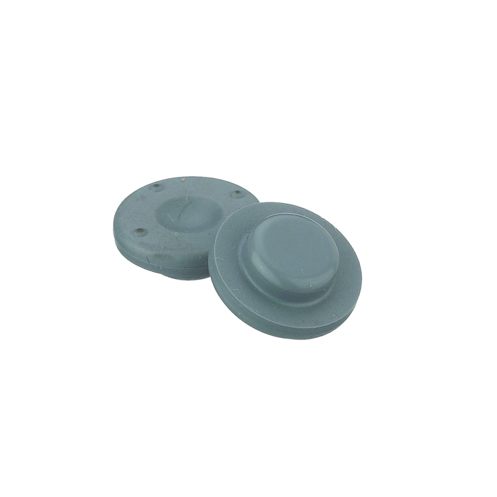 13mm Chlorobutyl Rubber Stopper (2-Prong/Leg, Grey) - 1,000 Count by Pasteur Pharmacy