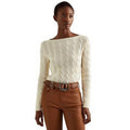 Lauren Ralph Lauren Cable-Knit Cotton-Blend Boatneck Sweater by Vanessa Jane