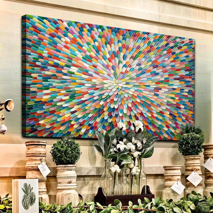 Radiant Bloom Abstract Wall Art by Tailored Canvases