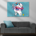 Rainbow Cool Goat Canvas Wall Art by Tailored Canvases