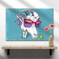 Rainbow Cool Goat Canvas Wall Art by Tailored Canvases