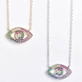Rainbow CZ Eye Necklace by DailySale