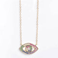 Rainbow CZ Eye Necklace by DailySale