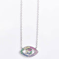 Rainbow CZ Eye Necklace by DailySale