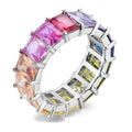 Rainbow Emerald Eternity Band by DailySale
