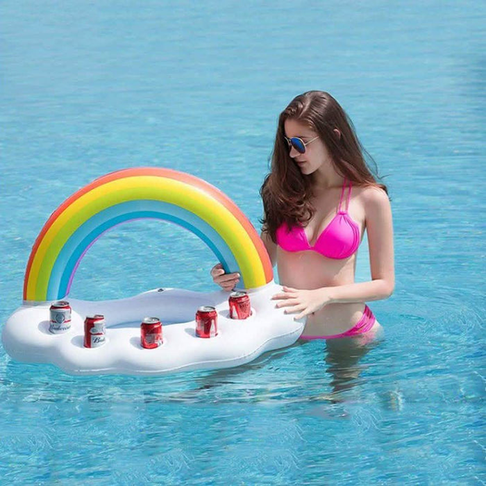 Rainbow Inflatable Pool Bar by DailySale