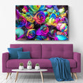 Rainbow Roses Canvas Wall Art by Tailored Canvases