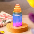 Rainbow’s Blessing - Selenite Tower of Peace & Protection by Conscious Items